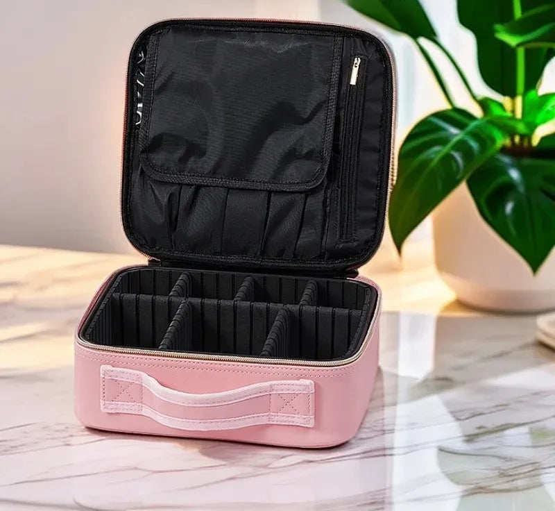 Large Capacity Portable Makeup Bag for Women with Mirror Specialized for Makeup Artists New 2025 Practical Good Thing